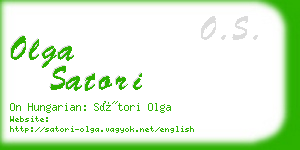 olga satori business card